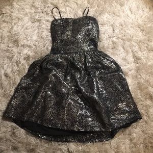 Metallic formal short dress